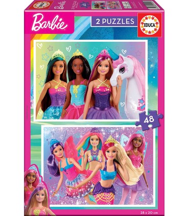 Puzzle 2 x 48 Pcs Barbie Ref: 19299