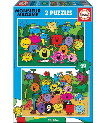 Puzzle 2*20Pcs Monsieur madame Ref:19401