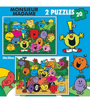 Puzzle 2*20Pcs Monsieur madame Ref:19401