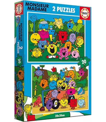 Puzzle 2*20Pcs Monsieur madame Ref:19401