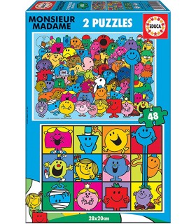 Puzzle 2*48Pcs Monsieru Madame Ref:19402