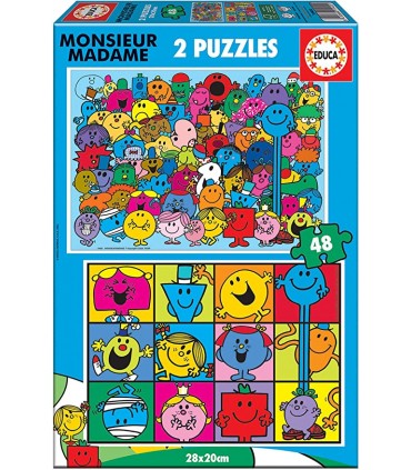 Puzzle 2*48Pcs Monsieru Madame Ref:19402