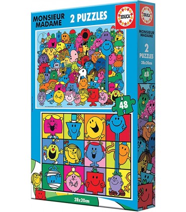 Puzzle 2*48Pcs Monsieru Madame Ref:19402
