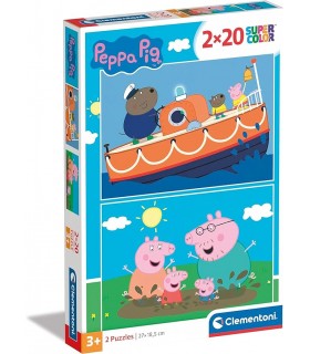 Puzzle Peppa Pig 2*20Pcs Ref: 24797
