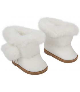 Set Botas Blancas Pelo Muñecos 45Cm 6316