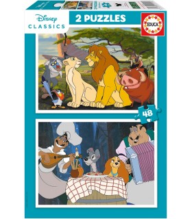 Puzzle 2 x 48Pcs Disney Animal Ref:19996