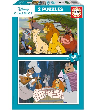 Puzzle 2 x 48Pcs Disney Animal Ref:19996