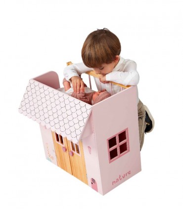 Cama Casita Natur 50x39x50 Ref: 21589