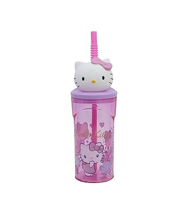 Vaso Hello Kity C/Pajita 360ML1801 81766