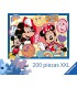 Puzzle Mickey,Minnie XXL 200Pcs 041368