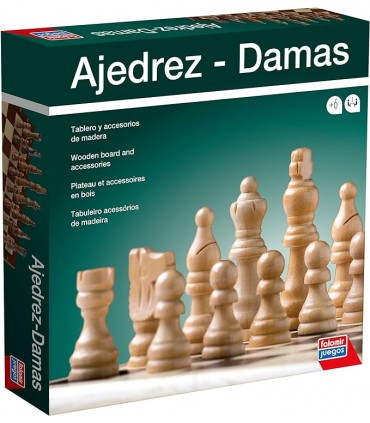 Ajedrez Damas C/Accsor.Madera Ref: 33695