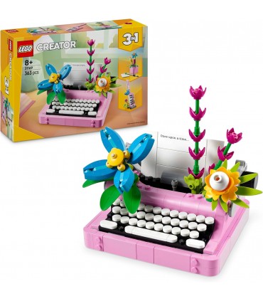 Maquina De Escribir C/ Flores Ref: 31169