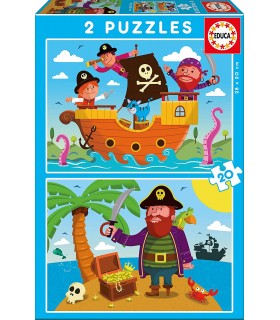 Puzzle 2*20 Pcs Piratas 17149