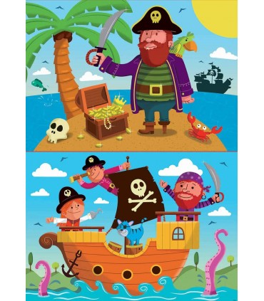 Puzzle 2*20 Pcs Piratas 17149