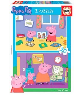 Puzzle 2 x 20 Pcs Peppa Pig Ref: 18087