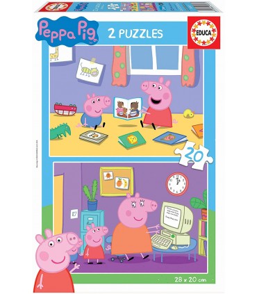 Puzzle 2 x 20 Pcs Peppa Pig Ref: 18087