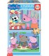 Puzzle 2 x 25 Pcs Madera Peppa Pig 18078