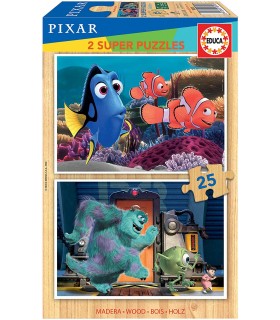 Puzzle 2 x 25 Pcs Madera Ref: 18597