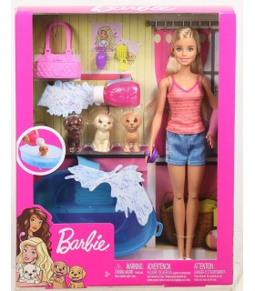 Barbie Con Mascotas Y Bañera Ref: GDJ37