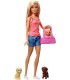 Barbie Con Mascotas Y Bañera Ref: GDJ37