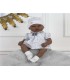 Muñeca Negra Sasha Sin Pelo V.Gris 899