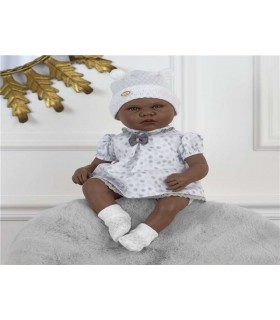 Muñeca Negra Sasha Sin Pelo V.Gris 899