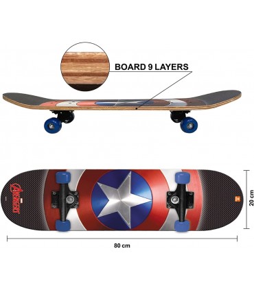 Monopatin Madera Capitan America 28099