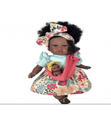 Muñeca Addis C/Bebe Turquoise 45Cm 6400