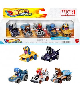 Pack 5 Coches Marvel Wheels Ref: HPN40
