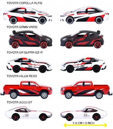Caja 5 Coches Toyota Racing 8502105003
