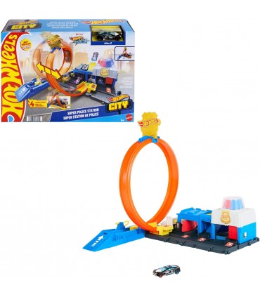 Hot Wheels Super Estación Policia 