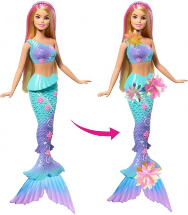 Barbie Sirena Florece Rubia Ref: JDM72