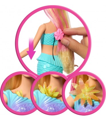 Barbie Sirena Florece Rubia Ref: JDM72