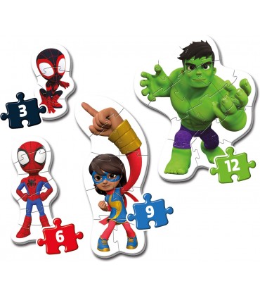 Puzzle Spidey  3-6-9-12 Pcs Ref: 20836