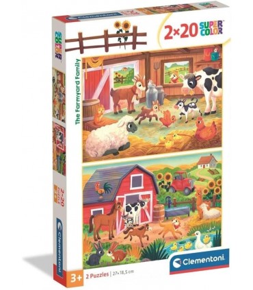 Puzzle 2 x 20 Pcs Granja Familia 24818