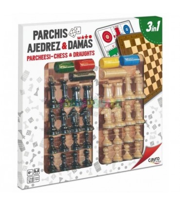 Tablero Parchis-Ajedrez-Damas Ref: 100