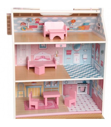 Casa Madera De Muñecas Portatil D0001