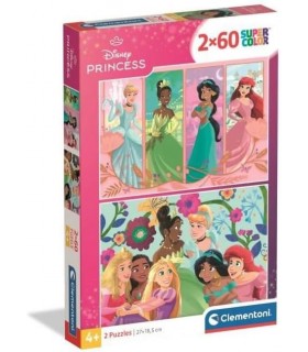 Puzzle 2 x 60 Pcs Disney Princesa 24824