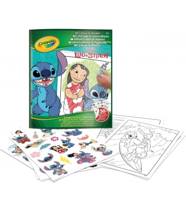 Libro Colorear+Stickers Lilo,Stitch 