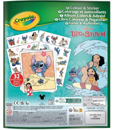 Libro Colorear+Stickers Lilo,Stitch 