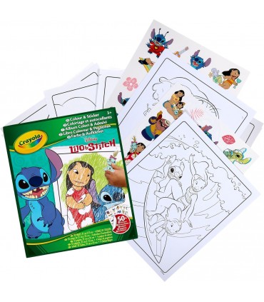 Libro Colorear+Stickers Lilo,Stitch 