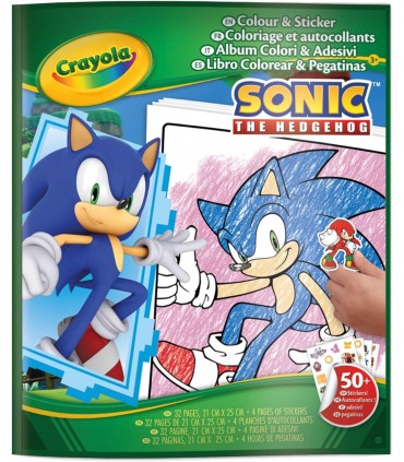 Libro Colorear+Stickers Sonic 04-0898