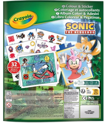 Libro Colorear+Stickers Sonic 04-0898