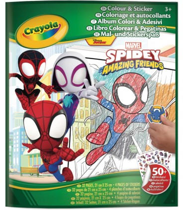 Libro Colorear+Stickers Spidey 04-0738