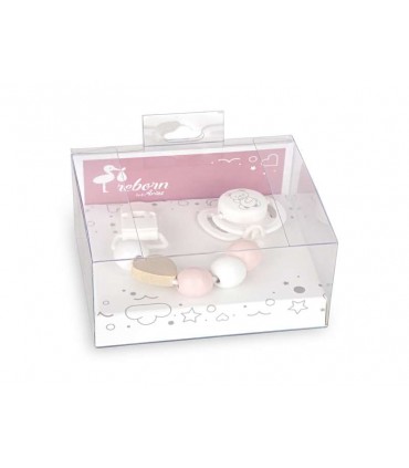 Set Chupete C/Cadena Pz.Madera Ref:6398