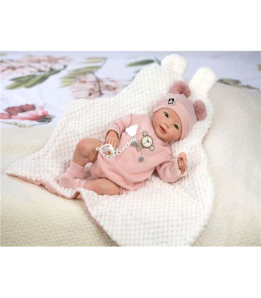 Reborn Sofia S/Pelo,Pelele Rosa Ref10211