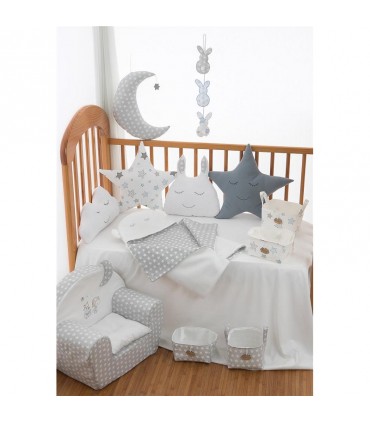 Sillon Stars Gris 44x34x53Cm Ref: 28171