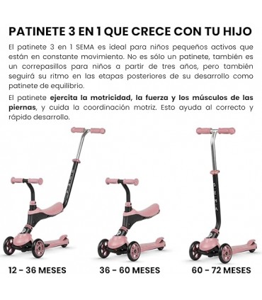 Scooter Sema Rosa 5 En 1 Ref: 5887
