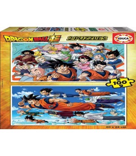 Puzzle 2 X 100 Pcs Dragon Ball Ref:18214