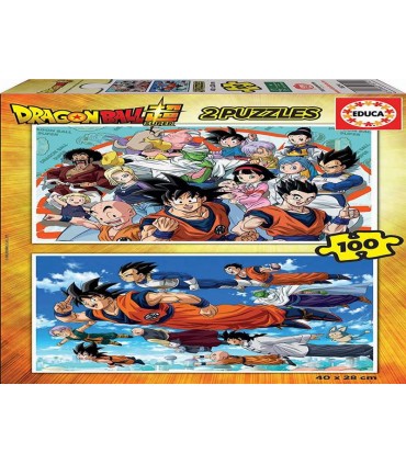 Puzzle 2 X 100 Pcs Dragon Ball Ref:18214